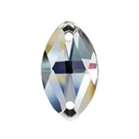 Стразы стеклянные Zlatka "Crystal", 12x7 мм, 4 штуки, цвет: белый, арт. ZSS-03