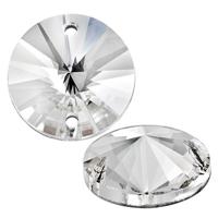Стразы стеклянные Zlatka "Crystal", 18 мм, 2 штуки, цвет: белый, арт. ZSS-01