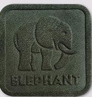 Термоаппликация из замша прямоугольная "Elephant. Дизайн №5003", 3,7x3,7 см, цвет: 433 черный