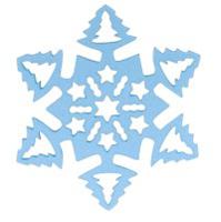 Заготовка из фоамирана "Снежинка", цвет: 2 голубой, 5x5 см, 10 штук, арт. 19-2 (количество товаров в комплекте: 10)