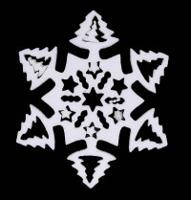 Заготовка из фоамирана "Снежинка", цвет: 01 белый, 5x5 см, 10 штук, арт. 19-2 (количество товаров в комплекте: 10)