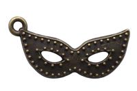 Подвески металлические "Карнавальная маска", цвет: бронза, 2 штуки, арт. 4AR066 (количество товаров в комплекте: 2)