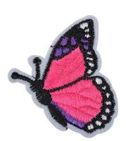 Термоаппликации "Бабочка", цвет: розовый, 4,5х6,5 см, 10 штук (количество товаров в комплекте: 10)