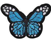 Термоаппликации "Бабочка", цвет: голубой, 5х7 см, 10 штук (количество товаров в комплекте: 10)