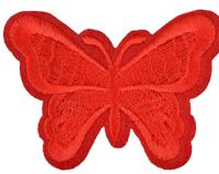 Термоаппликации "Бабочка", цвет: красный, 5х7 см, 10 штук (количество товаров в комплекте: 10)