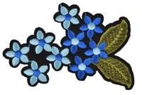Термоаппликации "Цветы", цвет: голубой, 10х7 см, 10 штук (количество товаров в комплекте: 10)