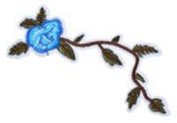 Термоаппликации "Цветок", цвет: голубой, 12 см, 10 штук (количество товаров в комплекте: 10)