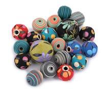 Бусины текстильные "Magic Hobby", 13-20 мм, цвет: ассорти, 20 штук, арт. 8527