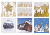Набор бумажных салфеток для декупажа Love2art "Зима в Альпах", 6 штук, 33x33 см, арт. SDP №0419-05