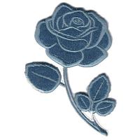 Термоаппликация "Синяя роза", 9x7 см