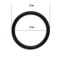 Кольца для бюстгальтера, 15 мм, цвет: 02 черный, 100 штук (количество товаров в комплекте: 100)