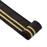 Подвяз трикотажный, цвет: черный с золотыми полосами, 6x80 см, 5 штук (количество товаров в комплекте: 5)