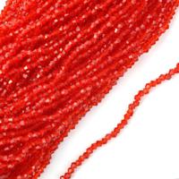 Бусины граненые на нитях "Биконус", цвет: 27 красный, 2x2 мм, арт. TBY-K-2 (100 упаковок по 150 бусин) (количество товаров в комплекте: 100)