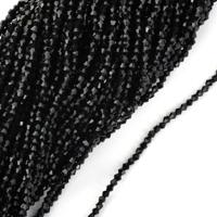 Бусины граненые на нитях "Биконус", цвет: 02 черный, 2x2 мм, арт. TBY-K-2 (100 упаковок по 150 бусин) (количество товаров в комплекте: 100)