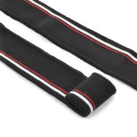 Подвяз трикотажный, цвет: черный с белыми и красной полосами, 3,5х80 см, 5 штук (количество товаров в комплекте: 5)