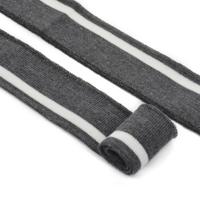 Подвяз трикотажный, цвет: темно-серый с белой полосой, 3,5х80 см, 5 штук (количество товаров в комплекте: 5)