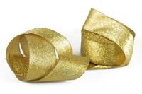 Подарочная лента "Парча", 37-40 мм x 25 м, арт. с3161 г17, цвет: 02 золото