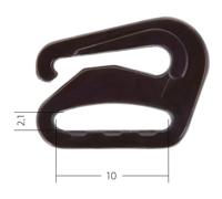 Крючок для бюстгальтера, 10 мм, цвет: 111 коричневый, 50 штук, арт. ARTA.F. SF-1-3 (количество товаров в комплекте: 50)