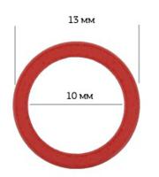 Кольцо для бюстгальтера 10 мм, цвет: 100 красный, 50 штук, арт. F.1923 (количество товаров в комплекте: 50)