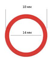 Кольцо для бюстгальтера 14 мм, цвет: 100 красный, 50 штук, арт. ARTA.F.2646 (количество товаров в комплекте: 50)