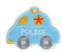 Термоаппликации "Машинка Police", цвет: голубой, 6х8 см, 10 штук, арт. TBY-2131 (количество товаров в комплекте: 10)