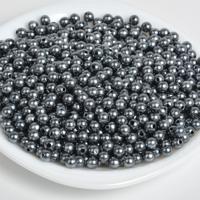 Бусины круглые перламутровые "Magic 4 Hobby", 6 мм, 50 грамм (483 штуки), цвет: 029 серый