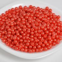 Бусины круглые перламутровые "Magic 4 Hobby", 4 мм, 50 грамм (1500 штук), цвет: 058 красный