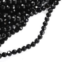 Бусины граненые на нитях "Рондель", 8х6 мм, цвет: 02 черный, 2 упаковки по 72 бусины, арт. TBY-R-2 (количество товаров в комплекте: 2)