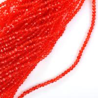 Бусины граненые на нитях "Рондель", 3 мм, 3 упаковки по 150 бусин, цвет: 27 красный (количество товаров в комплекте: 3)