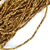Бусины граненые на нитях, цвет: 77 золото, 2 мм, арт. TBY-C-1 (2 упаковки по 50 бусин) (количество товаров в комплекте: 2)