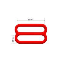 Пряжки регуляторы для бюстгальтера, 15 мм (цвет: 100, красный), 50 штук