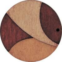 Декоративная деревянная подвеска "Круг", 37 мм, цвет: 2165-03, арт. 7701013