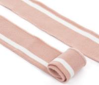 Подвяз трикотажный, цвет: пыльно-розовый с белой полосой, 3,5x80 см, 5 штук, арт. TBY.73069 (количество товаров в комплекте: 5)