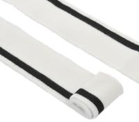 Подвяз трикотажный, цвет: белый с черной полосой, 3,5x80 см, 5 штук, арт. TBY.73066 (количество товаров в комплекте: 5)