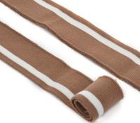 Подвяз трикотажный, цвет: коричневый с белой полосой, 3,5x80 см, 5 штук, арт. TBY.73068 (количество товаров в комплекте: 5)