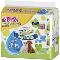 Салфетки влажные для домашних животных, 3 упаковки по 70 штук
