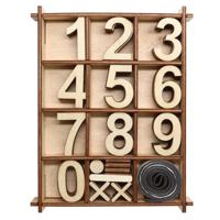 Деревянная заготовка "Набор цифр", 48 штук (в коробке 11,3x14,6 см)