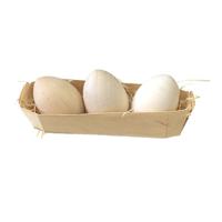 Яйца под роспись "Пасхальные", в корзиночке (3 штуки)