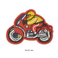Термоаппликации "Мотоциклист", цвет: 2 красный, 6,5х4,7 см, 10 штук, арт. TBY-R1720.2 (количество товаров в комплекте: 10)