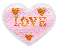Термоаппликации "Сердце LOVE", 11х8,5 см, 2 штуки, арт. TBY.S67 (количество товаров в комплекте: 2)