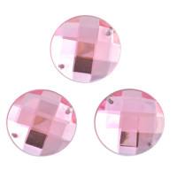 Стразы пришивные акриловые "Magic 4 Hobby", 25 мм, цвет: 04 розовый, 100 штук