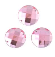 Стразы пришивные акриловые "Magic 4 Hobby", 16 мм, цвет: 04 розовый, 500 штук