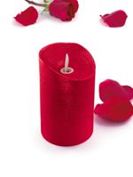 Светильник "Лючия. Свеча", красная, восковая, светодиодная свеча, 7,5x12,5 см