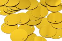 Пайетки россыпью "Ideal", 20 мм, 50 грамм, цвет: A007 желтый, арт. TBY-FLK105
