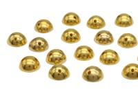 Стразы пришивные акриловые, круглые, цвет: золото, 8 мм, 20 штук, арт. GACR-Q055-G