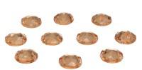 Стразы пришивные акриловые, круглые, цвет: 46 персиковый, 10 мм, 10 штук, арт. ACRT-M008