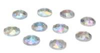 Стразы пришивные акриловые, круглые, цвет: 14 прозрачный радужный, 10 мм, 10 штук, арт. ACRT-M008