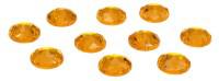 Стразы пришивные акриловые, круглые, цвет: 07 желтый, 10 мм, 10 штук, арт. ACRT-M008