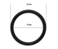 Кольцо для бюстгальтера металлическое, 18 мм, цвет: 02 черный, 100 штук (арт. TBY-H15) (количество товаров в комплекте: 100)