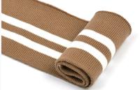 Подвяз трикотажный, цвет: коричневый с белыми полосами, 6х80 см, 5 штук (количество товаров в комплекте: 5)